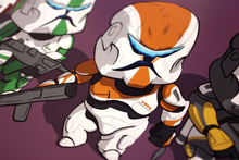 Load image into Gallery viewer, Chibi Delta Squad, 13"x19", Republic Commando/Castle Crashers, Fan Art, Crossover, Art Print