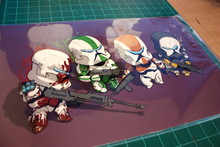 Load image into Gallery viewer, Chibi Delta Squad, 13"x19", Republic Commando/Castle Crashers, Fan Art, Crossover, Art Print