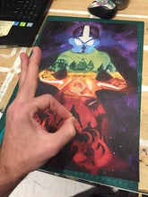 Load image into Gallery viewer, Cosmic Chakra Aang, 13"x19", Avatar: The Last Airbender, Fan Art, Art Print