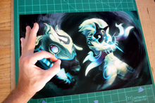 Load image into Gallery viewer, Kindred -The Eternal Hunters, 13"x19", League of Legends, Fan Art, Art Print