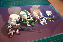 Load image into Gallery viewer, Chibi Delta Squad, 13&quot;x19&quot;, Republic Commando/Castle Crashers, Fan Art, Crossover, Art Print
